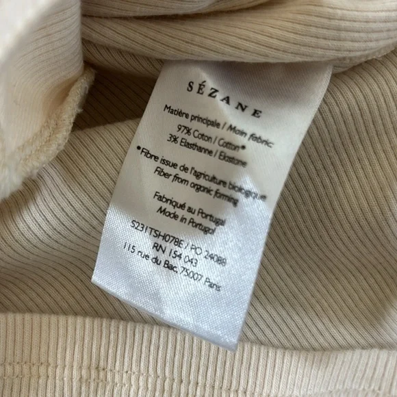 Sezane Maia Tee - Cream - Picture 4 of 4